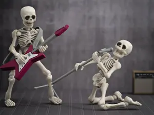 What is a skeleton's favorite instrument?