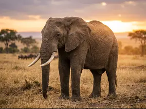 What is as big as an elephant but weighs nothing?