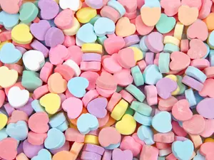What kind of Valentine's Day candy is never on time?