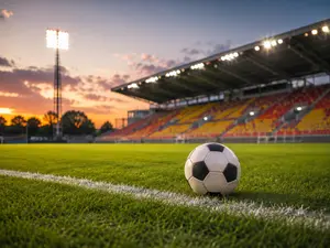 What lights up a soccer stadium?