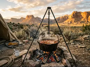 Where do cowboys make chili?