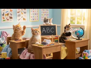 Where do little kittens learn their lessons?