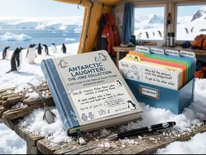 Where do penguins save their best jokes?