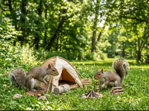 Where do squirrels go for summer trips?