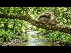 Where do squirrels go to relax in the summer?