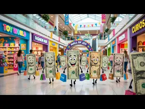 Where does cash go for a shopping spree?