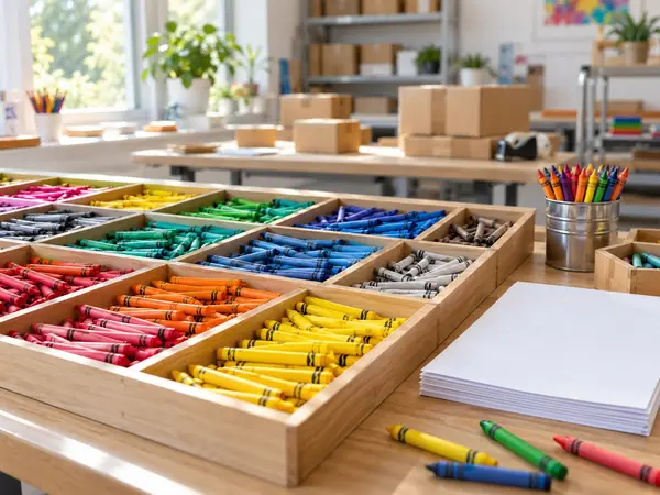Which crayon answers the phones at the crayon factory?