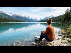 Who sits by the lake but won't jump in?