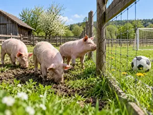 Why can't pigs play soccer?