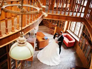 Why couldn't the couple get married at the library?