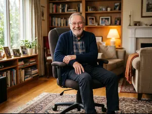 Why did Grandpa add wheels to his chair?