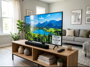 Why did he buy the cheap TV with broken volume?