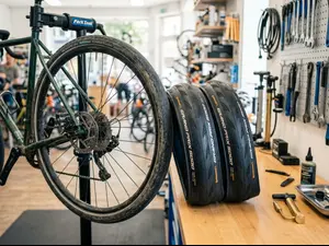 Why did the bike finally get new tires?