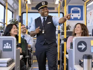 Why did the bus conductor make such a great team leader?
