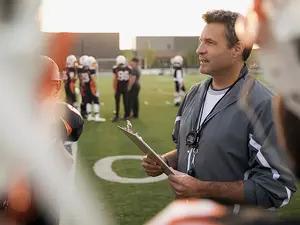 Why did the coach go to the bank?