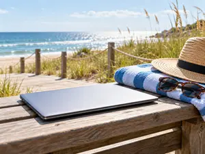 Why did the computer go to the beach?