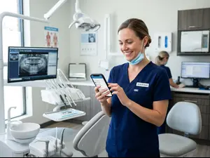 Why did the dentist get a new smartphone?