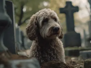 Why did the dog get kicked out of the cemetery?