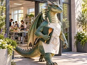 Why did the dragon get kicked out of cooking class?