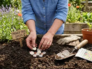 Why did the gardener bury coins?