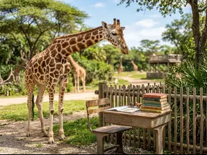Why did the giraffe get bad grades?