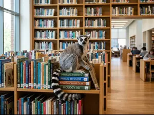 Why did the lemur love the library?