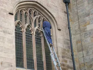 Why did the man bring a ladder to church?