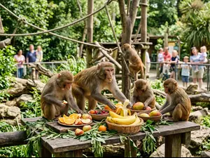 Why did the monkeys switch snacks at the zoo?