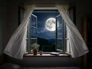 Why did the moon open the window?