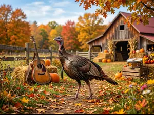 Why did the turkey join a band before Thanksgiving?