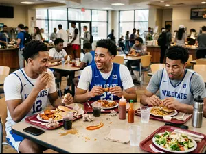 Why do basketball players spill so much food?