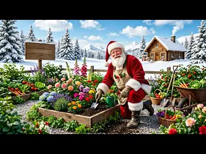 Why does Santa like gardening?