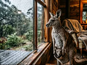 Why don't kangaroo moms like rainy days?