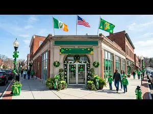 Why was the bank targeted on St. Patrick's Day?