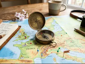 Why was the compass hired as a tour guide?