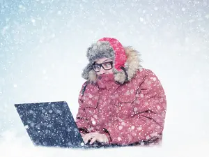 Why was the computer cold at work?