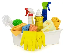 Why was the janitor looking for cleaning products in the math department?